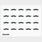Sticker Rond Fier de ma cachette....Mustache (Feuille)