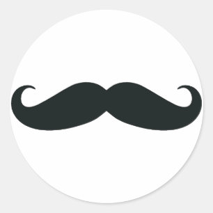 Sticker Rond Fier de ma cachette....Mustache