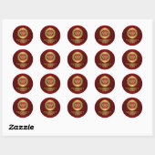 Sticker Rond Fier descendant (Feuille)
