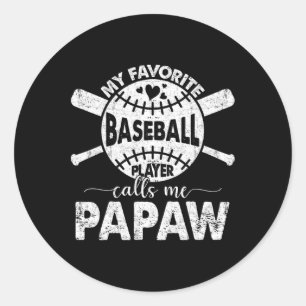 Sticker Rond Fier D'Être Appelé Papaw Mon Joueur De Vente Préfé