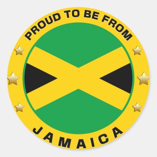 Sticker Rond Fier D'Être De Jamaïque (Devant)