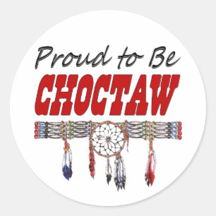 Sticker Rond Fier d'être des décalques de Choctaw ou des feuill
