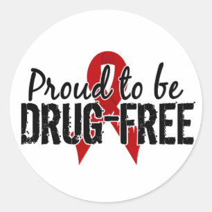 Sticker Rond Fier d'être drogue libérez