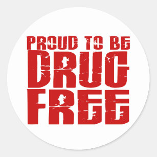 Sticker Rond Fier d'être drogue libérez 2