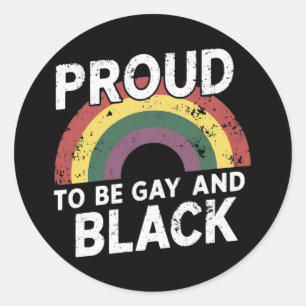 Sticker Rond Fier D'Être Gay Et Black Pride Mois 2025