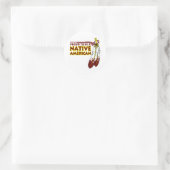 Sticker Rond Fier D'Être Indien D'Amérique Latine (Sac)