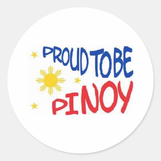 Sticker Rond Fier d'être Pinoy (Devant)