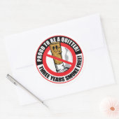 Sticker Rond Fier D'Être Un Quitter 3 Ans (Enveloppe)