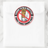Sticker Rond Fier D'Être Un Quitter 3 Ans (Sac)