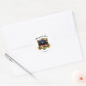 Sticker Rond Fier d'être un vétéran des États-Unis (Enveloppe)