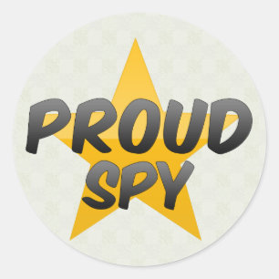 Sticker Rond Fier espion