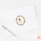 Sticker Rond Fier femme en technologie (Enveloppe)