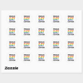 Sticker Rond Fier Gay Electrician LGBTQ Pride Mois (Feuille)