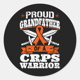 Sticker Rond Fier Grand-Père D'Un Argent Guerrier Rsd Sensibili