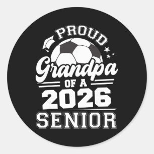 Sticker Rond Fier grand-père d'une promotion 2026 de soccer Ll