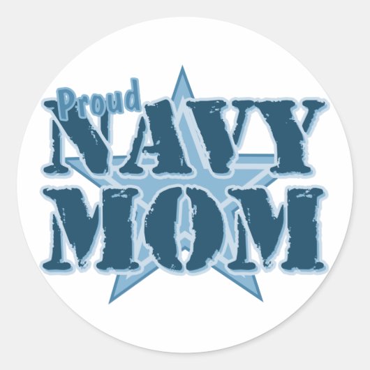 Sticker Rond Fier maman de la marine (Devant)
