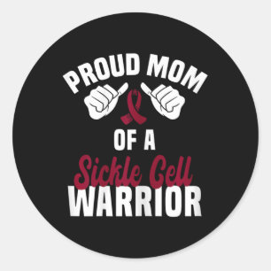 Sticker Rond Fier Maman D'Un Guerrier De Cellule De Faucille An
