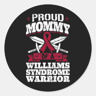 Sticker Rond Fier Maman D'Un Guerrier Du Syndrome Williams