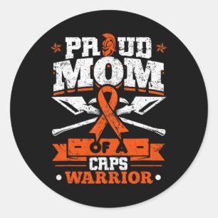 Sticker Rond Fier Maman D'Un Mois De Guerrier Du SPRC Ruban Ora