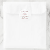 Sticker Rond Fier maman d'une fille géniale ajouter nom texte (Sac)