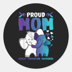 Sticker Rond Fier Maman Prévention Suicide Sensibilisation Guer