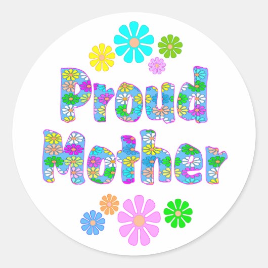 Sticker Rond Fier mère (Devant)