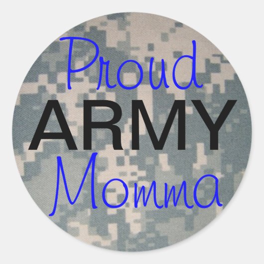 Sticker Rond Fier Momma de l'armée (Devant)