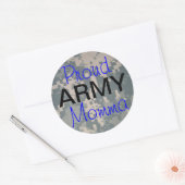 Sticker Rond Fier Momma de l'armée (Enveloppe)