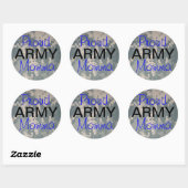 Sticker Rond Fier Momma de l'armée (Feuille)