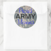Sticker Rond Fier Momma de l'armée (Sac)