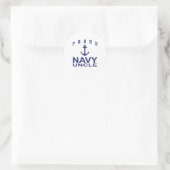 Sticker Rond Fier oncle de la marine (Sac)
