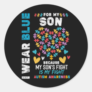 Sticker Rond Fier papa autiste