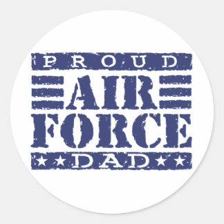 Sticker Rond Fier papa de la force aérienne