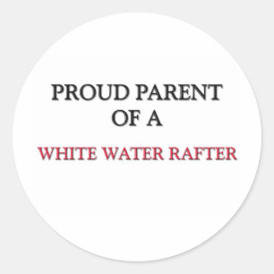 Sticker Rond Fier Parent D'UN RAFTER D'EAU BLANCHE
