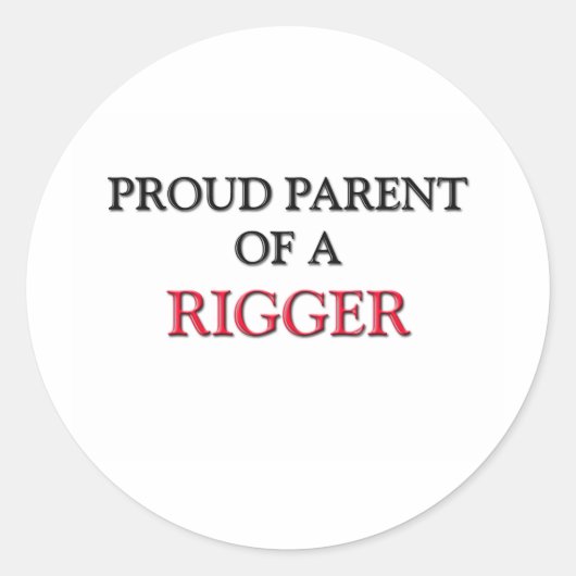 Sticker Rond Fier Parent D'Un RIGGER (Devant)