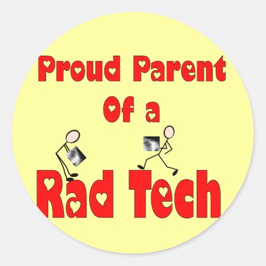 Sticker Rond Fier parent d'une TECH RAD (Devant)