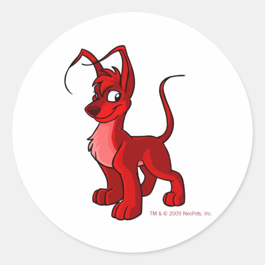 Sticker Rond Fier rouge Gelert (Devant)
