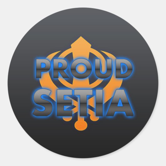 Sticker Rond Fier Setia, Setia fierté (Devant)