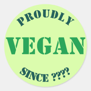 Sticker Rond Fier Vegan personnalisé