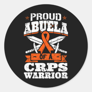 Sticker Rond Fière Abuela D'Un Guerrier du SPRC RSD Sensibilisa