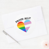 Sticker Rond Fière alliée LGBTQ (Enveloppe)