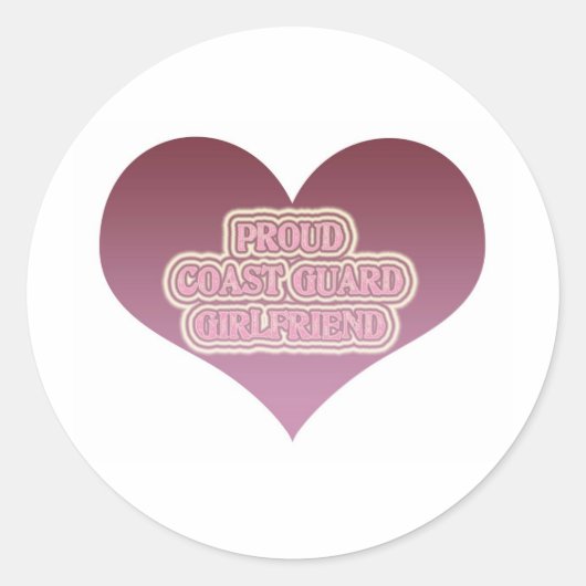 Sticker Rond Fière amie de la Garde côtière (Devant)