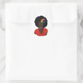 Sticker Rond Fière Brown dame (Sac)