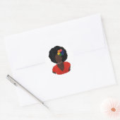 Sticker Rond Fière Brown dame (Enveloppe)