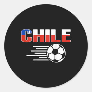 Sticker Rond Fière chemise des amateurs de football chiliens Fi