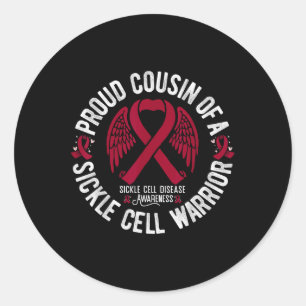 Sticker Rond Fière Cousin D'Un Scd Guerrier De Cellule De Fauci