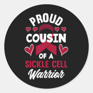 Sticker Rond Fière Cousine D'Une Cellule De Guerrier De La Fauc