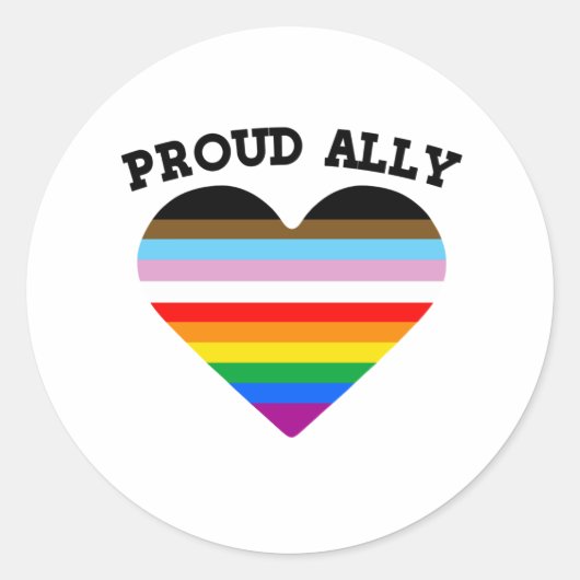 Sticker Rond Fière de l'Ally Progrès Fierté (Devant)