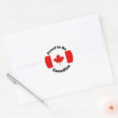 Sticker Rond Fière d'être canadienne (Enveloppe)