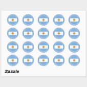 Sticker Rond Fière D'Être De L'Argentine (Feuille)